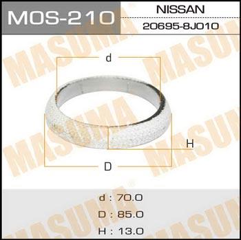 Masuma MOS-210 O-ring exhaust system MOS210