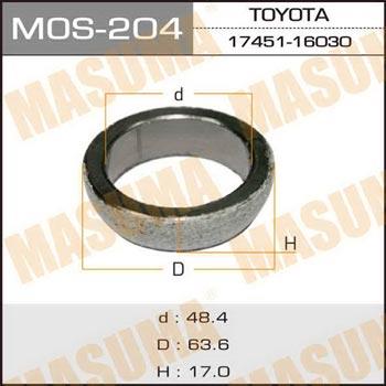 Masuma MOS-204 O-ring exhaust system MOS204
