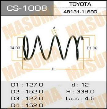 Masuma CS-1008 Coil spring CS1008