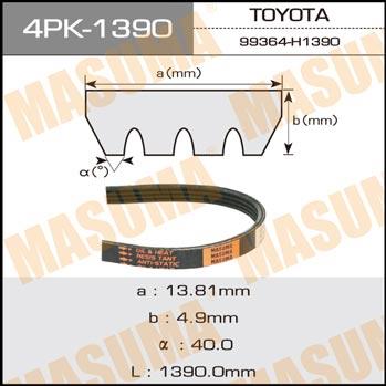 Masuma 4PK-1390 V-ribbed belt 4PK1390 4PK1390