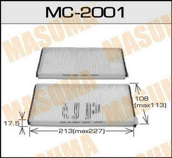 Masuma MC-2001 Filter, interior air MC2001
