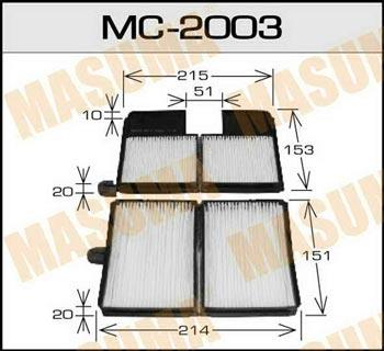 Masuma MC-2003 Filter, interior air MC2003