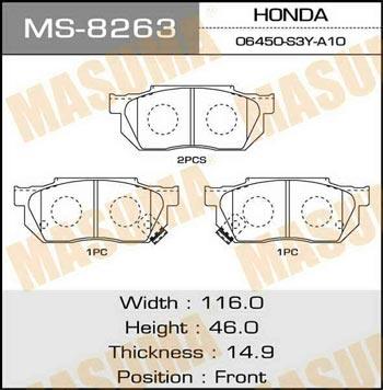 Masuma MS-8263 Brake shoe set MS8263