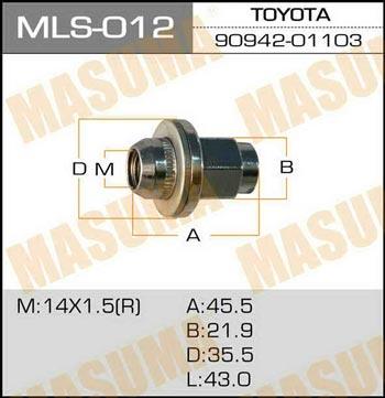 Masuma MLS-012 Wheel Nut MLS012