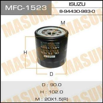 Masuma MFC-1523 Oil Filter MFC1523