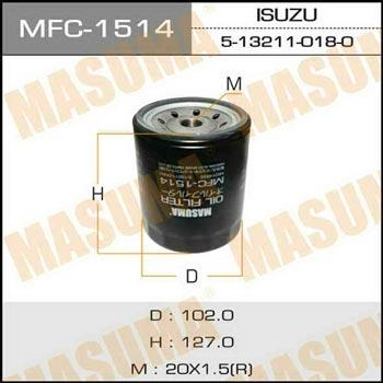 Masuma MFC-1514 Oil Filter MFC1514