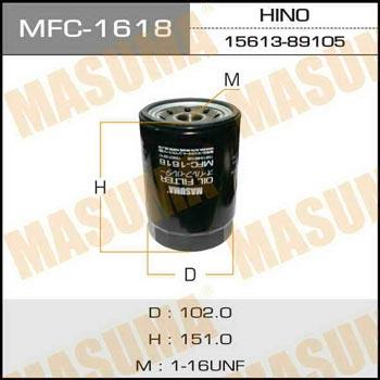 Masuma MFC-1618 Oil Filter MFC1618