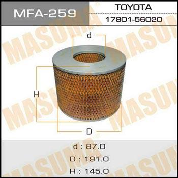 Masuma MFA-259 Air filter MFA259