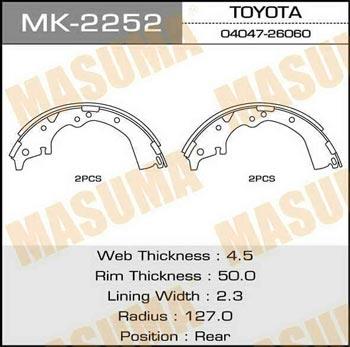 Masuma MK-2252 Brake shoe set MK2252