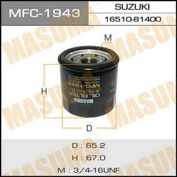 Masuma MFC-1943 Oil Filter MFC1943