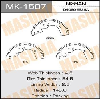 Masuma MK-1507 Brake shoe set MK1507