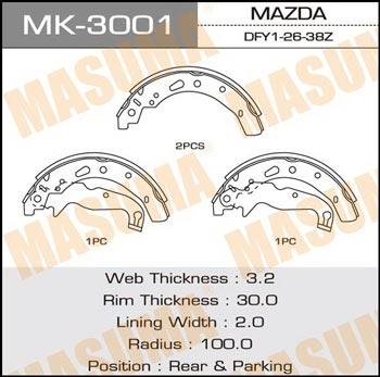 Masuma MK-3001 Brake shoe set MK3001