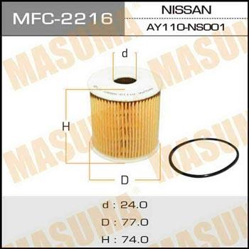 Masuma MFC-2216 Oil Filter MFC2216
