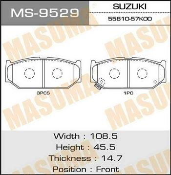 Masuma MS-9529 Brake shoe set MS9529