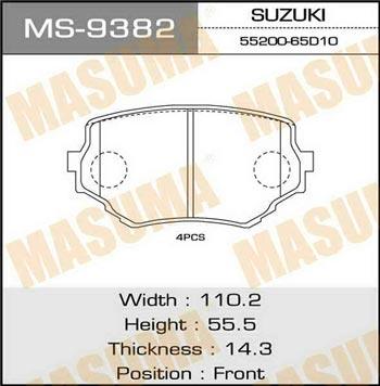 Masuma MS-9382 Brake shoe set MS9382