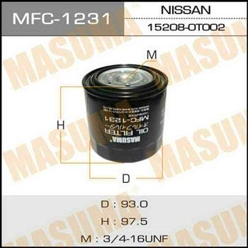Masuma MFC-1231 Oil Filter MFC1231