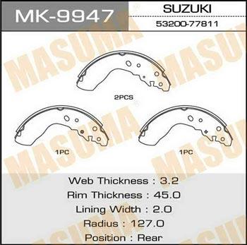 Masuma MK-9947 Brake shoe set MK9947