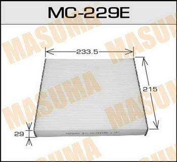 Masuma MC-229 Filter, interior air MC229