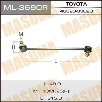 Masuma ML-3690R Rod/Strut, stabiliser ML3690R
