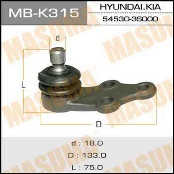 Masuma MB-K315 Ball joint MBK315