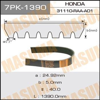 Masuma 7PK-1390 V-ribbed belt 7PK1390 7PK1390