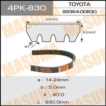Masuma 4PK-830 V-ribbed belt 4PK830 4PK830