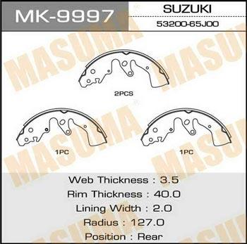 Masuma MK-9997 Brake shoe set MK9997