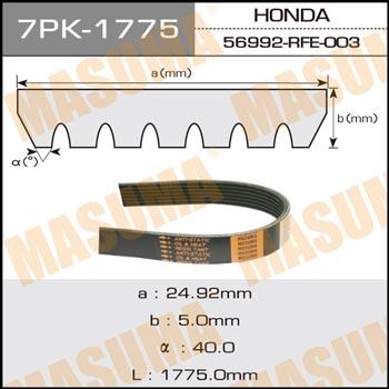 Masuma 7PK-1775 V-ribbed belt 7PK1775 7PK1775