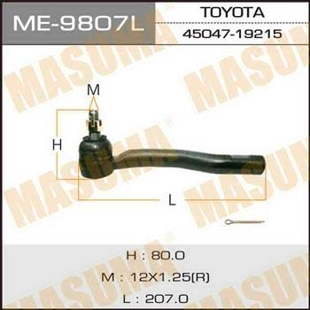 Masuma ME-9807L Tie rod end left ME9807L