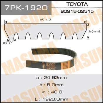 Masuma 7PK-1920 V-ribbed belt 7PK1920 7PK1920