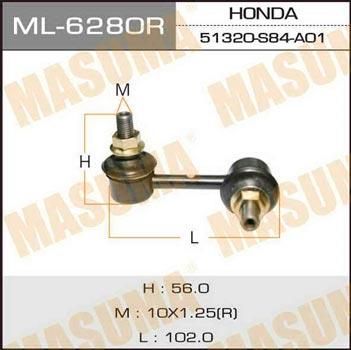 Masuma ML-6280R Rod/Strut, stabiliser ML6280R