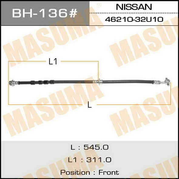 Masuma BH-136 Brake Hose BH136