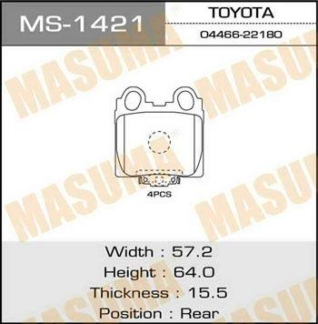 Masuma MS-1421 Brake shoe set MS1421