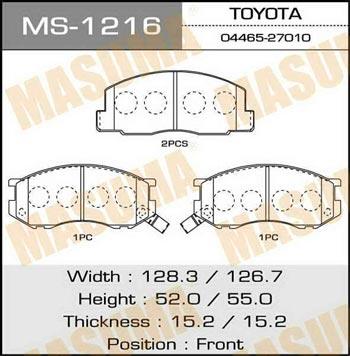 Masuma MS-1216 Brake shoe set MS1216