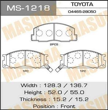 Masuma MS-1218 Brake shoe set MS1218