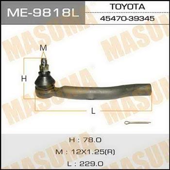 Masuma ME-9818L Tie rod end left ME9818L