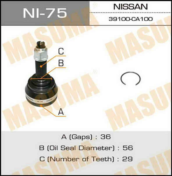 Masuma NI-75 CV joint NI75