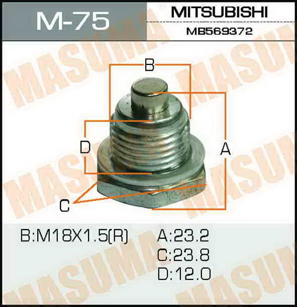 Masuma M-75 Sump plug M75