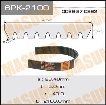 Masuma 6PK-2100 V-ribbed belt 6PK2100 6PK2100