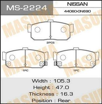 Masuma MS-2224 Brake shoe set MS2224