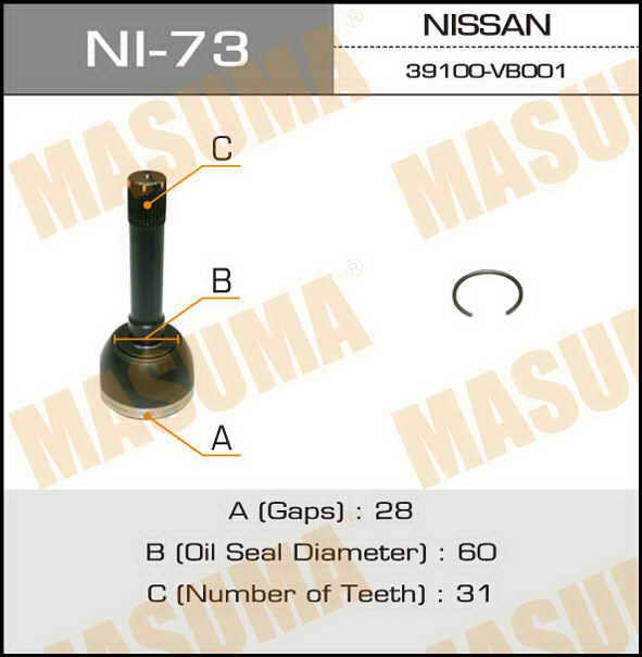 Masuma NI-73 CV joint NI73