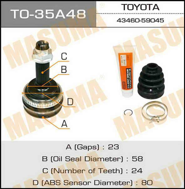 Masuma TO-35A48 CV joint TO35A48