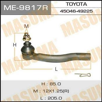 Masuma ME-9817R Tie rod end right ME9817R
