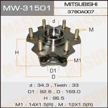 Masuma MW-31501 Wheel Bearing Kit MW31501