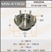 Masuma MW-41502 Wheel hub with rear bearing MW41502