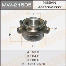Masuma MW-21505 Wheel hub with rear bearing MW21505