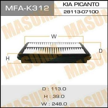 Masuma MFA-K312 Air filter MFAK312