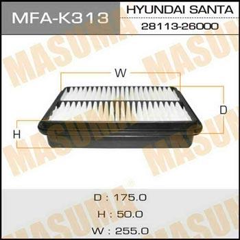 Masuma MFA-K313 Air filter MFAK313