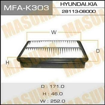 Masuma MFA-K303 Air filter MFAK303