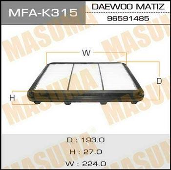 Masuma MFA-K315 Air filter MFAK315